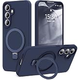 CONSTRAIN - Samsung Galaxy S24 FE ile uyumlu Kılıf Magsafe ile uyumlu Halkalı Extra Standlı i&ccedil;i Kadife Yumuşak Renkli Silikon