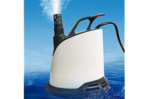 LONDAFISH Pompa Dell'Acqua Del Filtro Del Serbatoio Dei Pesci,Cambiatore D'Acqua Per Acquari Per Pompare L'Acqua.È Anche Pulitore Di Cacca Di Pesce.Disponibile Per Il Basso Livello Dell'Acqua, Silenziosa-Bianca