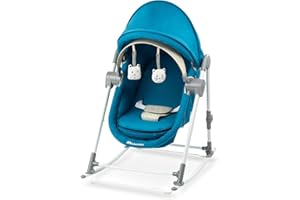 BEBE CONFORT Bebeconfort Calys Cuna mecedora, hamaca reclinable, plegable, con colchón acolchado incluido, desde el nacimiento hasta aprox. 9 meses, color Happy Day