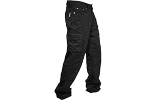 newfacelook Hommes Motorcycle Moto Pantalon Motards Jeans Renforcée Aramide Protection Color Noir Size