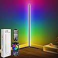 Corner Floor Lamp, 165cm Smart RGB LED Floor Lamp with App Remote Control, Music Sync, DIY Mode, Timer, 16 Million Colour Changing Standing Lamp, Dimmable Modern Mood Lighting for Living Room, Bedroom