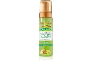 ‎CREME OF NATURE Creme of Nature, Pure Honey Hair Food Avocado, Modellierschaum mit Avocadoöl und Honig, definiert Locken und reduziert krauses Haar, Behandlung für lockiges, welliges und krauses Haar, 207ml