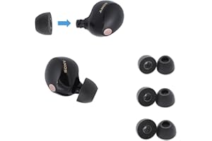 COMPLY TrueGrip Pro Memory Foam Replacement Earbud Tips for Sony True Wireless Earphones WF-1000XM4, WF-1000XM3, WF-XB700 - Comfortable Memory Foam for a Secure Fit, Black (Assorted, 3 Pairs)
