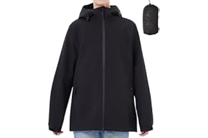 PYALT Regenjacke Damen Wasserdicht Outdoorjacke Atmungsaktiv Regenmantel Mit Kapuze Faltbar Leicht Windbreaker Fahrradjacke