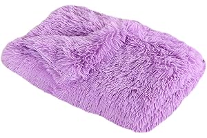 GUOCU Fluffy Copertine per Cani Coperta per Gatti Lavabile Soffice Coperta Cane Morbido Caldo Animali Domestici Doppia Faccia Tappeto Adatta per Maggior Parte Dei Cani O Gatti,Viola,78×54cm