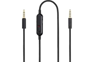 FLYLIN Cavo di ricambio per Logitech, 3,5 mm, cuffie audio da gioco, cuffie per controllo del volume, cavo audio di ricambio per Logitech G433 G233 G Pro G Pro X