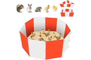 VVFLED Brooder Box for Chicks, Reusable Baby Chicken Brooder Hold Up to 15 Chicks, DIY Chicken Brooder Box Portable Chick Starter Kit Panels for Rabbit Duckling Quail Hamster Poultry Habitat