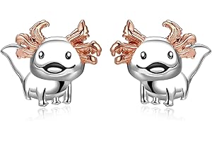 LINSTER Ajolote Pendientes para Niñas Plata de Ley 925 Hipoalergénico Axolotl Stud Pendientes Joyas Regalos para Niñas Niños Mujeres