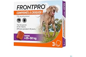 FRONTPRO Flea and Tick Tablets for Dog (25-50 kg) - 3X 136mg