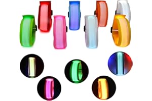 FORMIZON Pack of 8 LED Light Up Bracelets, Glow Flashing Wristbands, Flashing Lights Safety Reflective Strips, Glow in The Dark Party Supplies, for Concerts, Festivals, Sports, Parties, Night Run
