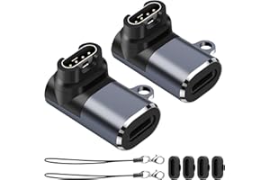 Adapter do ładowania zegarka (2 sztuki), Seminer Lightning gniazdo do wtyczki, adapter, złącze ładowania z wtyczką przeciwpyłową, kompatybilny z Garmin Fenix 7/7S/7X/6/6X/6S i innymi