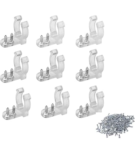 PATIKIL Neon Rope Light Mounting Brackets, 70 Pcs Neon LED Lights Stainless Steel Install Fixing Clips Accessories For 7.6mm Silicone Neon Sign Flex Strip Lighting - View #3