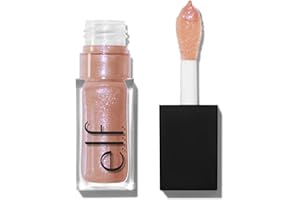 e.l.f. Glow Reviver Lip Oil, Nourishing and Hydrating with High-Shine Glimmer Finish & Sheer Wash of colour, Minty Scent, Non-Sticky, Vegan & Cruelty-free, Candy Coded