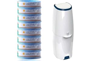 Aleto Lot de 8 sacs poubelle de rechange pour poubelles à couches