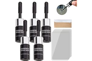 GOKAME Windshield Crack Repair Kit, Glass Repair Fluid, Cracks’Gone Glass Repair Kit, Automotive Glass Nano Repair Fluid Kit (5Set)