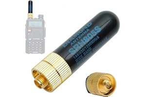 TECHZOCO Antenna a doppia banda, mini walkie talkie SRH805S, guadagno 2.15dbi, conn. SMA-F, impedenza 50 Ohm, 5 cm, compatibile con BAOFENG UV-5R, UV-21 Pro, Quansheng