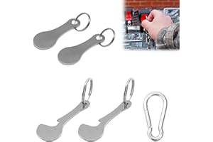 KARELLS Gettone Carrello Spesa, Portachiavi a Moneta per Carrello, 4 Pezzi Gettone Del Carrello, Chiave per Carrello Della Spesa, Sgancia I Carrelli Senza Bisogno di Monete o Gettoni