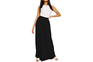 Fashion Star Womens Gypsy High Waist Franki Petite Floor Sweeping Plain Jersey Long Floaty Maxi Skirt