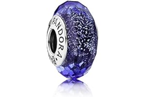 Pandora Perle 791646 Argent Perle en verre de Murano facettée Iridescent