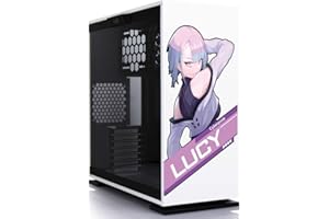 TENSUKA Anime-Aufkleber für PC-Gehäuse, Cartoon-Dekor-Aufkleber für Computer-Gehäuse, ATX-Mittelgehäuse, dekorativer Aufkleber, wasserdicht, leicht entfernbar