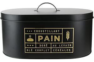 Cook Concept Cestino per Il Pane, 34.5 cm x 20 cm x 18.5 cm, Nero-Oro