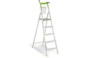 Casabriko - Escalera doméstica de aluminio, verde, 11035, 46L x 95P x 176H cm