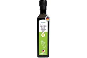 HERBBIO ABDIN HERBBIO NATURAL MEDICAL MANUFACTURING HerbBio Schwarzkümmelöl 250ml gefiltert, reich an THYMOCHINON, schonend kaltgepresst in Rohkostqualität, 100% naturrein, täglich mühlenfrisch, Made in Germany