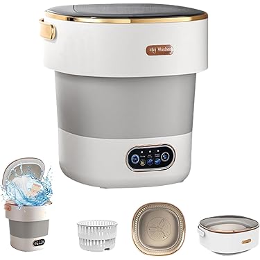 Mini-wasmachine, 12 liter, draagbare mobiele wasmachine met