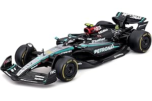 Bburago - Mercedes AMG Petronas W15 Lewis Hamilton #44 2024 - Modellino Realistico Auto in Scala 1:43, Guidata da Lewis Hamilton, Licenza Ufficiale Mercedes, Età consigliata 3+ Anni