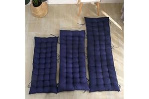 PROHEL Cuscino per panca a 2/3 posti rettangolare, per interni ed esterni, spesso e morbido, adatto per mobili da giardino, dondoli, chaise longue, sdrai, panche, 150 x 45 cm, blu