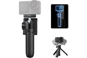 ULANZI MT66 Trépied pour caméra d'action, avec Sangle Velcro pour Sac à Dos, Support Adaptateur magnétique à dégagement Rapide pour DJI Osmo 360 Nano Action 5 Pro 4, Perche à Selfie/Mini trépied