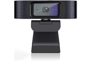 Spedal Webcam PC 1080P avec Microphone Stéréo et Obturateur de Confidentialité, Autofocus Live Streaming Caméra Web pour Ordinateur Skype Facebook, Compatible avec Mac OS Windows【Software Included】
