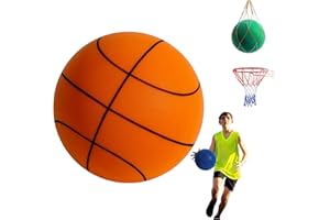 ViCUULY Basket-Ball Silencieux, Balle Silencieuse D'entraînement en Salle, Balle en Mousse Souple, Jouets Très élastiques, Jouet Interactif pour Enfants Et Adultes