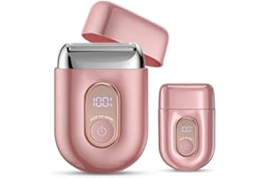 Afeitadora Femenina Zona Íntima y Facial – Amurhey Rasuradora Mujer Zona Intima Recargable USB-C, Uso Húmedo y Seco, IPX7 Impermeable, Mini Maquinilla Afeitar