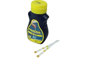 Aquachek ® Lot de 2 x 50 bandelettes d'analyse pour piscine ou spa - 4 en 1 - Jaune - Norme CE