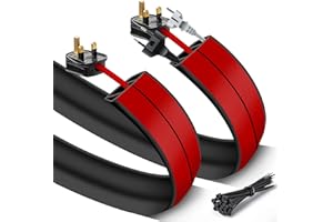 FOROREH 4 Mètre Passe Câble Sol, Cache-câble de Plancher, Protecteur de Câbles et Fils, Protection au Sol pour Maison Bureau Entrepôt, Câbles en Caoutchouc