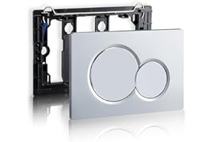 Empyreal Placa de Activación para Cisterna de Inodoro, Repuestos para Modelo Antiguo la Placa de Activación Compatible con Geberit Sigma 01 115770115 de Doble Descarga, 1 Pieza (Cromado Brillante)