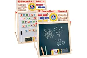 KUKUTrue® Montessori Leksak 3 4 5 6, Spel från 3 År, Träleksaker från 3 År, Tavla för Barn, Lär Alfabetet, Pedagogiska Matematikleksaker, Present 3 4 5 6 Barn Pojkar Flickor