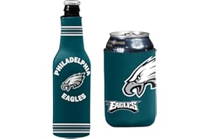 KOLDER Football Can & Bottle Holder Insulator Beverage Huggie Cooler (Philadelphia Crest/Black Can (Eagles))