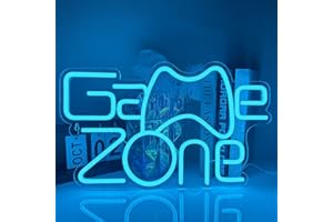 XJNOLGXIQU Game Zone Neon Sign LED Gaming neon sign Blue Neon Light USB Personalised Neon Sign for Playroom Decoration Game Area Room Decoration Bar Game Party Favor for Teen Boys