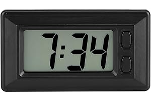 Joyzan Horloge Numérique LCD De Voiture, Tableau Bord Heure Grand Écran Petite Digitale Affichage Portable Électronique Date Table Bureau Auto Adhésive Maison À Coller Mini de Véhicule Camion