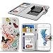 Produktbild HTC EVO 4G LTE Wallet Brieftasche Federklemme Einstellbarer Flip mit Kartensteckplatz Universal Case Cover ( Colourful Butterfly 005)