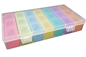 DGTECH DigitalTech® - Pastillero semanal. Dosificador de pastillas y comprimidos de 3 tomas para 7 días. Pastillero de viaje. Organizador diario de medicación.