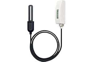 ECOWITT Bodenfeuchtesensor WH51L mit 1M Kabel, 8 Kanäle Blumen Pflanzen Feuchtigkeitsmonitor mit LCD Display, Outdoor Bodenfeuchtemessgerät, Indoor Boden Hygrometer Sensor für Haus Garten Bauernhof