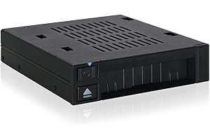 Icy Dock flexiDOCK MB521SP-B Rack au Design extraire Direct Hot Swap, Station d'accueil Interne, Docking pour 1 SSD ou HDD 2.5" SATA/SAS sans Plateau de Disque Dur dans Un Baie de 3.5"
