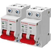 Disjoncteur Photovoltaïque Heschen HSB6C-DC 2P 20A 500V DC - Pour Système Solaire PV - Rail DIN