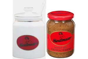 Händlmaier Hausmacher Senf süß 335ml und Senftopf Set