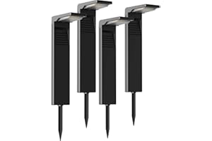 OUSFOT Lampe Solaire Exterieur [4 pcs] 32 LED Spot Solaire Extérieur Etanche IP65, Projecteur Solaire avec 2 modes de température de couleur pour Jardin, Cour, Allée Chemin