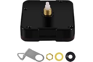 WinTaim Movimento super silenzioso per orologio da parete, 12888 movimento, lunghezza del gambo fai da te, funzionamento a batteria, riparazione (senza lancetta, serie WT-12888)