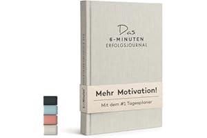 ‎URBESTSELF 6-Minuten Tagebuch Erfolgsjournal - Der #1 Tagesplaner für mehr Motivation & Erfolg - Undatiertes Journal Buch - Mit Journaling gelassener & fokussierter Ziele erreichen